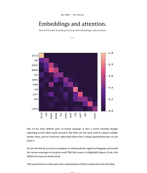 Embeddings and attention.