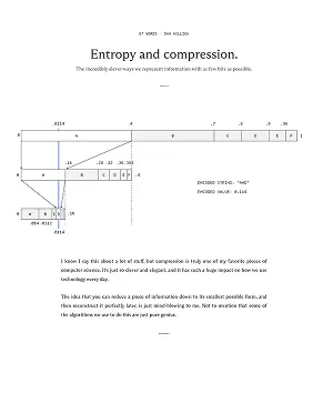 Entropy and compression.