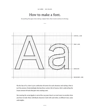 How to make a font.