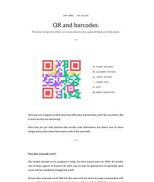 QR and barcodes.