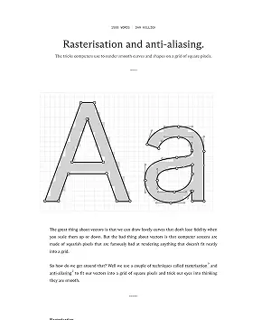 Rasterisation and anti-aliasing.