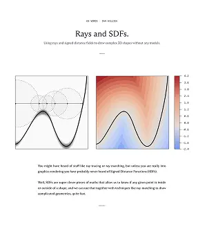Rays and SDFs.