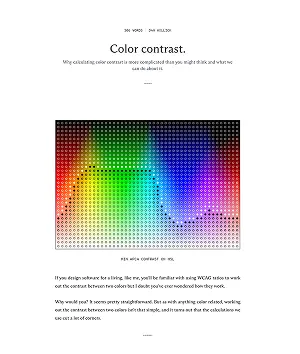 Color contrast.